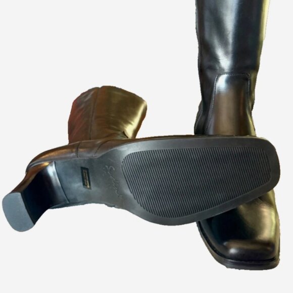 Sudini Torrey Black Napa Calf Italian Leather Tall Dress Boots 10.5N New - Picture 8 of 10